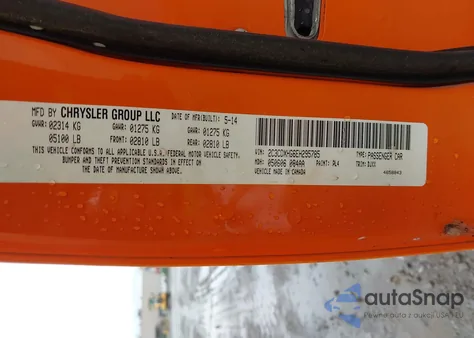 2014 Dodge Charger Sxt 100Th Anniversary из США, поврежденный, VIN 2C3CDXHG6EH295785